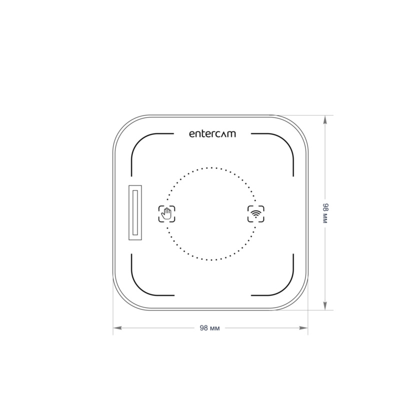 Настенный сканер вен ладони ENTERCAM с прямым креплением схема 1
