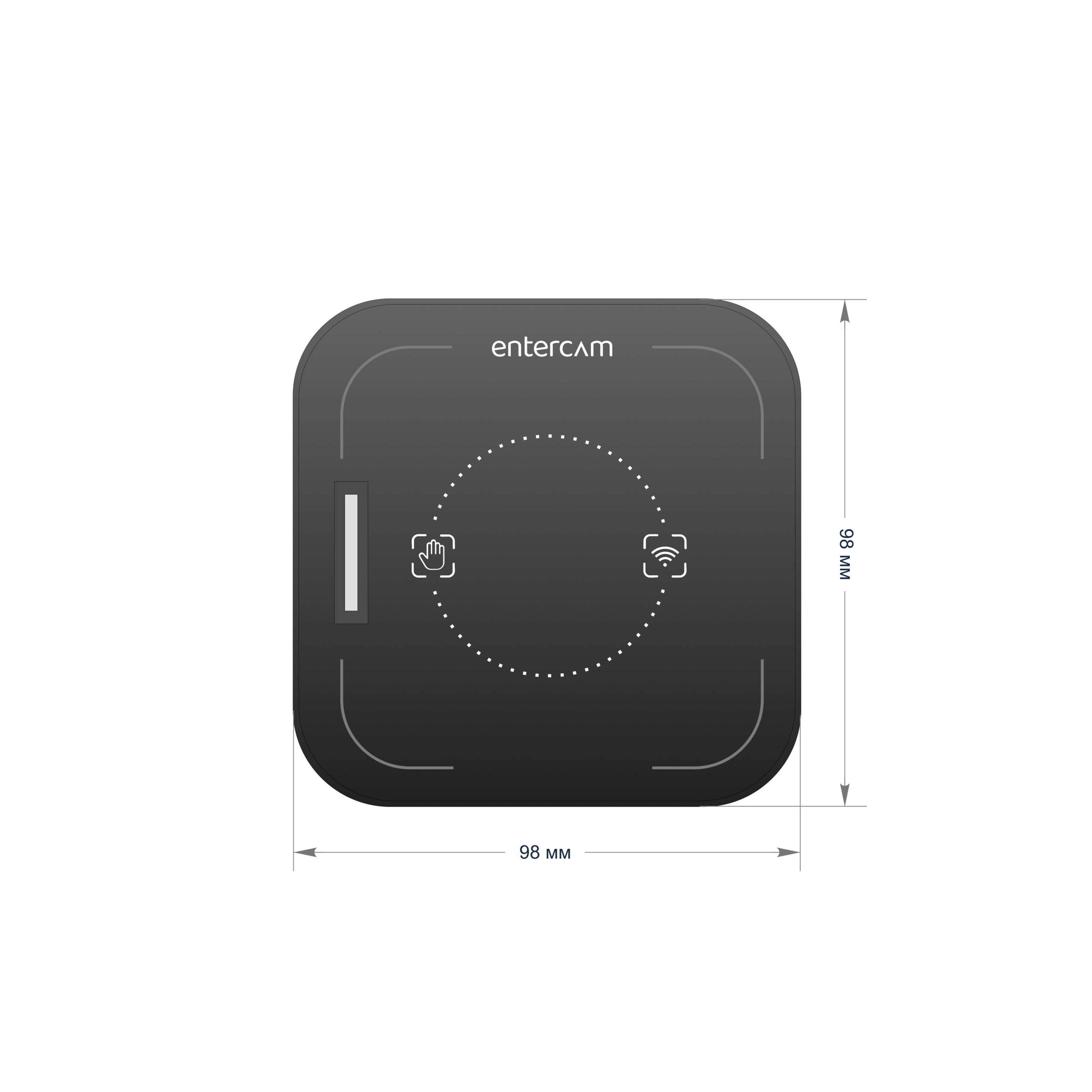 Настенный сканер вен ENTERCAM с креплением под 45° схема
